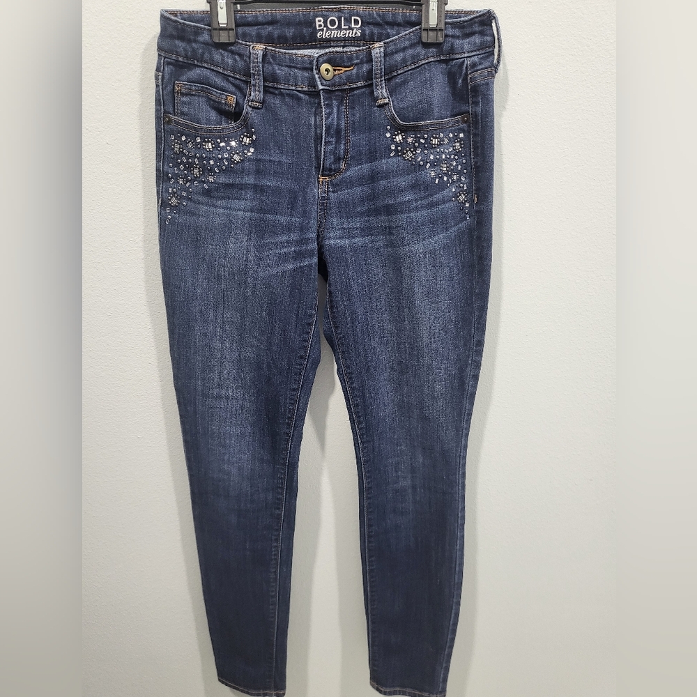 🔥4/$20 (Bundle with other 4/$20) Bold Elements Blue Embellished Jeans